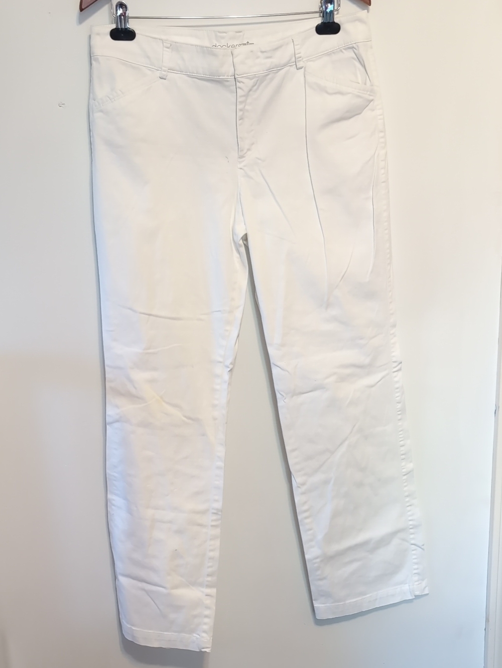Dockers White Straight Leg Denim Pants Size 12